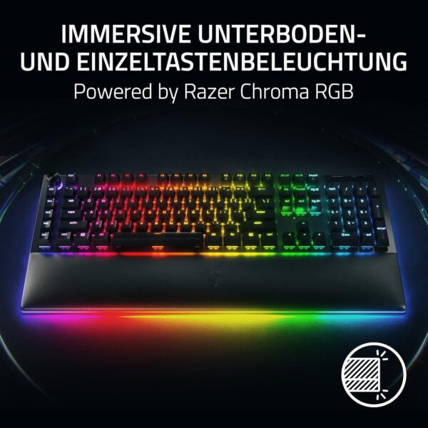 Razer BlackWidow V4 Pro (Green Switch) - Mechanical Gaming Keyboard (Clicking Mechanical Switches, Command Wheel & 8 Macro Keys, Multi-Function Roller, Palm Rest) QWERTY...