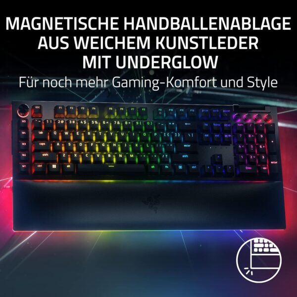 Razer BlackWidow V4 Pro (Green Switch) - Mechanical Gaming Keyboard (Clicking Mechanical Switches, Command Wheel & 8 Macro Keys, Multi-Function Roller, Palm Rest) QWERTY...