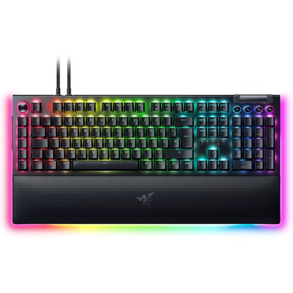 Razer BlackWidow V4 Pro (Green Switch) - Mechanical Gaming Keyboard (Clicking Mechanical Switches, Command Wheel & 8 Macro Keys, Multi-Function Roller, Palm Rest) QWERTY...