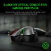Razer DeathAdder Essential Gaming Mouse, Optical Sensor, 6400 DPI, 5 Programmable Buttons, Mechanical Switch, Rubber Side Grips, Classic Black