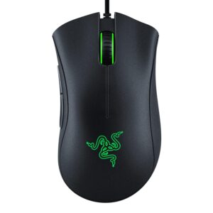 Razer DeathAdder Essential Gaming Mouse, Optical Sensor, 6400 DPI, 5 Programmable Buttons, Mechanical Switch, Rubber Side Grips, Classic Black