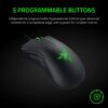 Razer DeathAdder Essential Gaming Mouse, Optical Sensor, 6400 DPI, 5 Programmable Buttons, Mechanical Switch, Rubber Side Grips, Classic Black