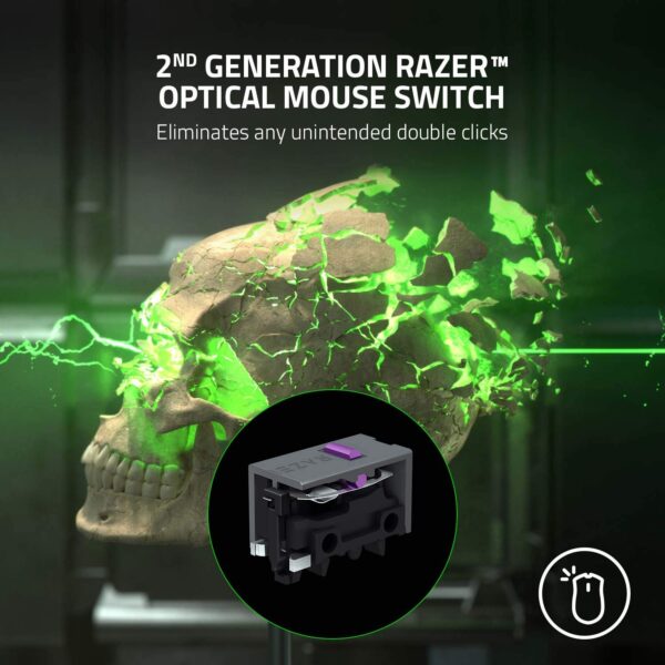 Razer DeathAdder V2 Pro - Draadloze gamingmuis met ongeëvenaarde ergonomie (Wireless, Optische sensor 20K DPI, Optische muisswitch, Batterijduur van 70 uur, 88 g) Zwart