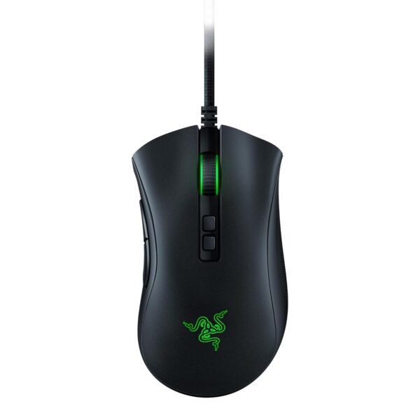 Razer DeathAdder V2 - Wired USB Gaming Mouse with Ergonomic Comfort (Optical Switches, Optical Focus + 20K Sensor, Speedflex Cable, Integrated Memory, Programmable) Black