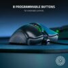 Razer DeathAdder V2 - Wired USB Gaming Mouse with Ergonomic Comfort (Optical Switches, Optical Focus + 20K Sensor, Speedflex Cable, Integrated Memory, Programmable) Black