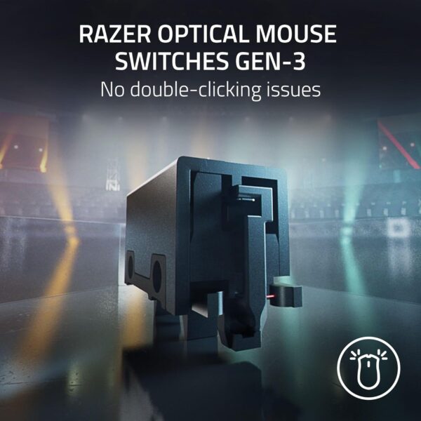 Razer DeathAdder V3 Pro Wireless Gaming Mouse + HyperPolling Wireless Dongle: 63g Lightweight - Optical Switches Gen-3 - Focus Pro 30K Optical Sensor - 5 Programmable Buttons -...