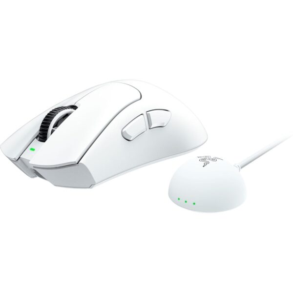 Razer DeathAdder V4 Pro - Ultralight Wireless Ergonomic Esports Mouse - 57g - 2.4Ghz Hyperspeed - Focus Pro 45K Sensor - 8K Hz Polling - Optical Switches Gen-4 - PC/Mac | White