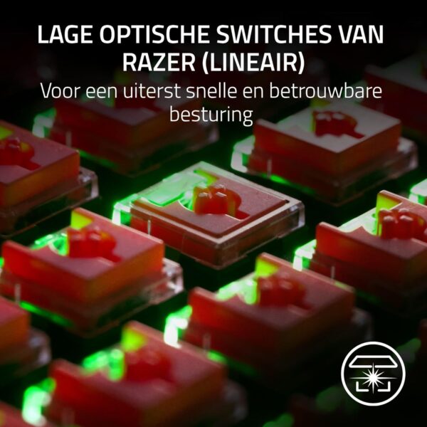 Razer DeathStalker V2 Pro Tenkeyless (Red Switch) - Wireless Optical Low-Profile Gaming Keyboard (Linear Optical Switches, Wireless HyperSpeed, Bluetooth 5.0) QWERTY US-Layout |...