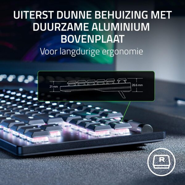 Razer DeathStalker V2 Pro Tenkeyless (Red Switch) - Wireless Optical Low-Profile Gaming Keyboard (Linear Optical Switches, Wireless HyperSpeed, Bluetooth 5.0) QWERTY US-Layout |...