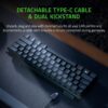 Razer Huntsman Mini (Paarse schakelaar) - Compact 60% gaming toetsenbord (klikkende optische schakelaars, Doubleshot PBT toetsen, afneembare USB-C kabel) QWERTY VS indeling | Zwart