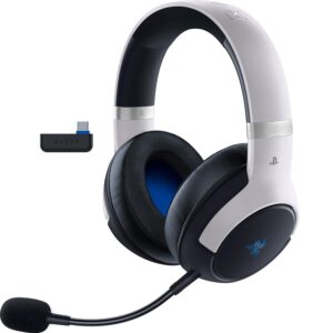 Razer HyperSpeed Playstation Licensed, bekabelde gaming-headset voor Playstation, Triforce 50 mm, HyperClear-microfoon, 3,5 mm jack, compatibiliteit met platforms, wit