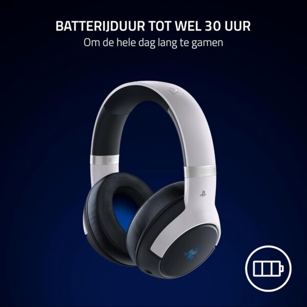 Razer HyperSpeed Playstation Licensed, bekabelde gaming-headset voor Playstation, Triforce 50 mm, HyperClear-microfoon, 3,5 mm jack, compatibiliteit met platforms, wit