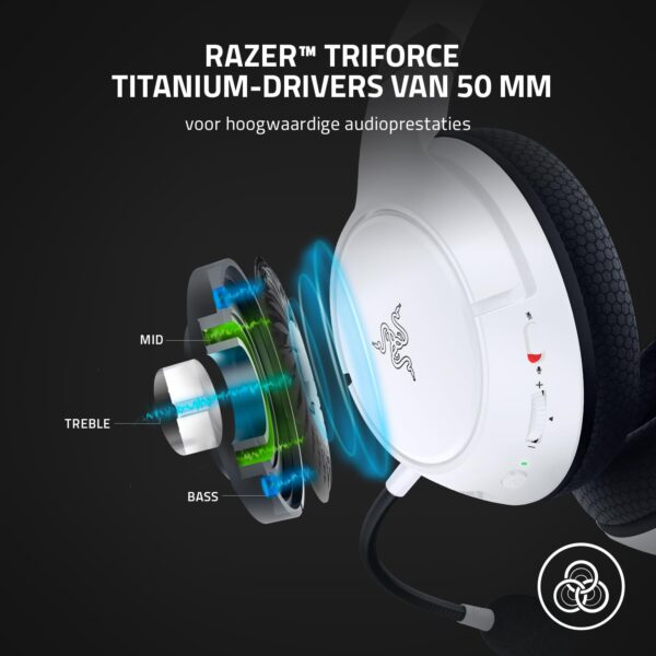 Razer Kaira For Xbox - Draadloze Xbox Series X-headset met geavanceerde drivers en microfoon waarmee je de concurrentie écht een stap voor blijft, Wit