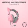 Razer Kitty Oortjes V2 - Universele Clip-on Kitty Oortjes Voor Headsets (Veelzijdig, Verstelbare Riempjes, 26g Lichtgewicht Premium Silicone) Roze