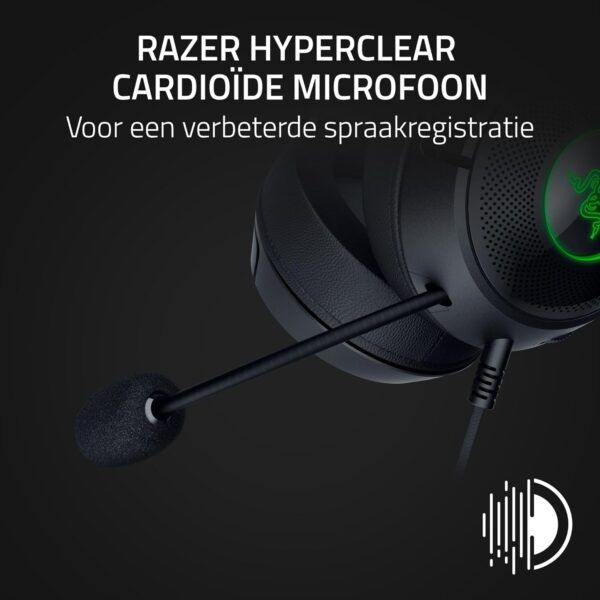 Razer Kraken Kitty V2 - Bedrade RGB Headset met Cat Ears (Reactive Streaming Lighting, Razer HyperClear Mic, TriForce 40mm Drivers, 7.1 Surround Sound) Zwart