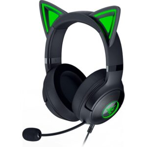 Razer Kraken Kitty V2 - Bedrade RGB Headset met Cat Ears (Reactive Streaming Lighting, Razer HyperClear Mic, TriForce 40mm Drivers, 7.1 Surround Sound) Zwart