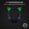 Razer Kraken Kitty V2 - Bedrade RGB Headset met Cat Ears (Reactive Streaming Lighting, Razer HyperClear Mic, TriForce 40mm Drivers, 7.1 Surround Sound) Zwart