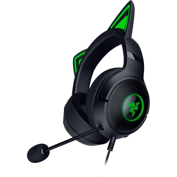Razer Kraken Kitty V2 - Bedrade RGB Headset met Cat Ears (Reactive Streaming Lighting, Razer HyperClear Mic, TriForce 40mm Drivers, 7.1 Surround Sound) Zwart