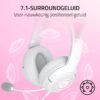 Razer Kraken Kitty V2 - Bedrade RGB Headset met Kitty-oortjes voor gamen en streamen (325 g, TriForce 40 mm Drivers, HyperClear Cardioid Mic, Surround Sound) Wit