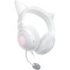 Razer Kraken Kitty V2 - Bedrade RGB Headset met Kitty-oortjes voor gamen en streamen (325 g, TriForce 40 mm Drivers, HyperClear Cardioid Mic, Surround Sound) Wit