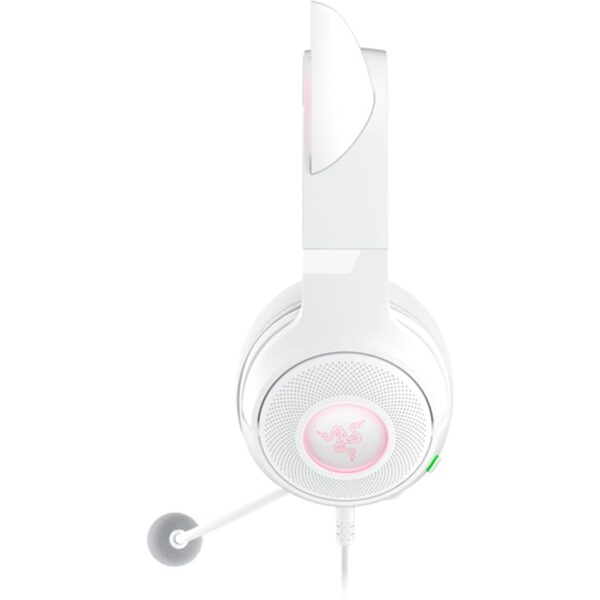 Razer Kraken Kitty V2 - Bedrade RGB Headset met Kitty-oortjes voor gamen en streamen (325 g, TriForce 40 mm Drivers, HyperClear Cardioid Mic, Surround Sound) Wit