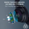 Razer Kraken V4 - Draadloze Gaming Headset (3 Modes Connectiviteit, TriForce 40mm Drivers, 9-Zone RGB Earcup Verlichting, Mix & Volume aanpassingen, THX Spatial Audio) Zwart