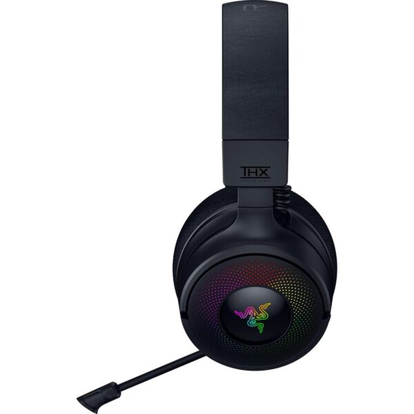Razer Kraken V4 - Draadloze Gaming Headset (3 Modes Connectiviteit, TriForce 40mm Drivers, 9-Zone RGB Earcup Verlichting, Mix & Volume aanpassingen, THX Spatial Audio) Zwart