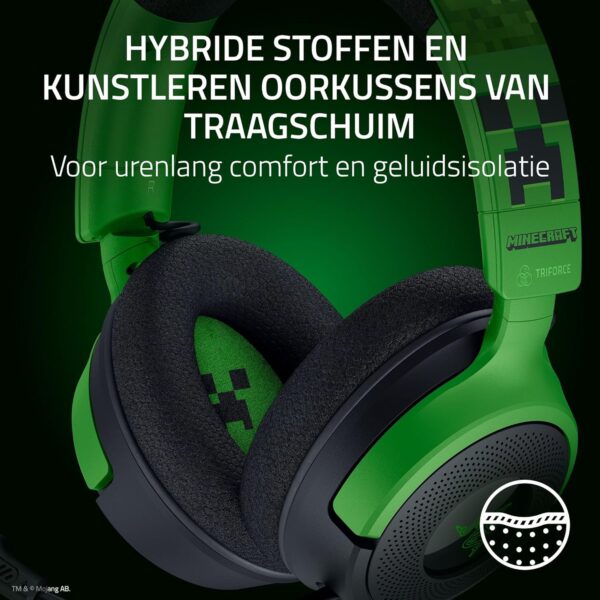 Razer Kraken V4 X Minecraft Edition - Bedrade USB PC Gaming Headset (TriForce 40mm Drivers, Intrekbare Cardioïde Mic, Surround Sound, Chroma RGB, voor PC & console via USB-C)...