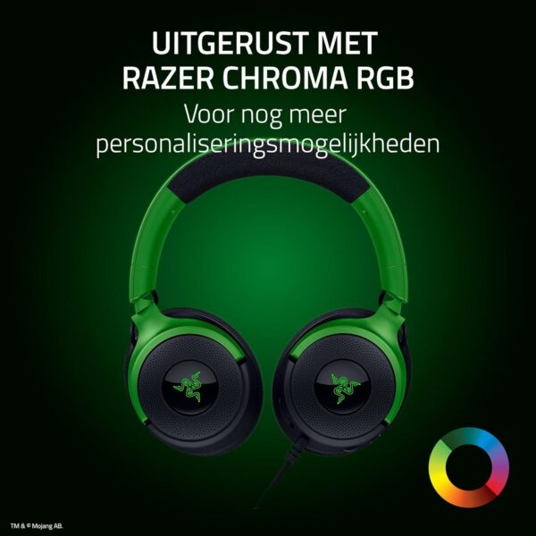 Razer Kraken V4 X Minecraft Edition - Bedrade USB PC Gaming Headset (TriForce 40mm Drivers, Intrekbare Cardioïde Mic, Surround Sound, Chroma RGB, voor PC & console via USB-C)...
