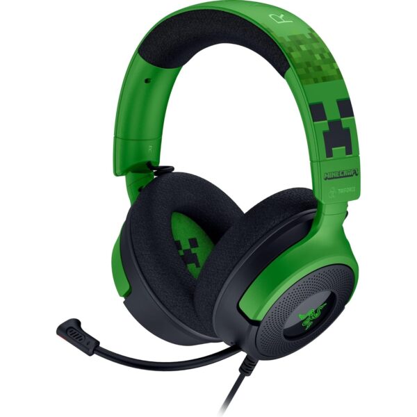 Razer Kraken V4 X Minecraft Edition - Bedrade USB PC Gaming Headset (TriForce 40mm Drivers, Intrekbare Cardioïde Mic, Surround Sound, Chroma RGB, voor PC & console via USB-C)...