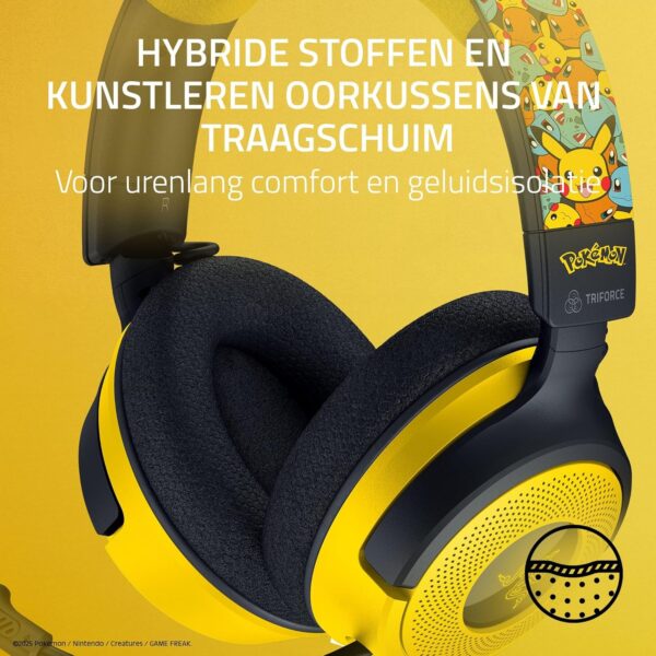 Razer Kraken V4 X Pokémon Edition - Bedrade USB PC Gaming Headset - TriForce 40mm Drivers - Intrekbare Cardioïde Mic - Surround Sound - Chroma RGB - voor PC & console via USB-C...