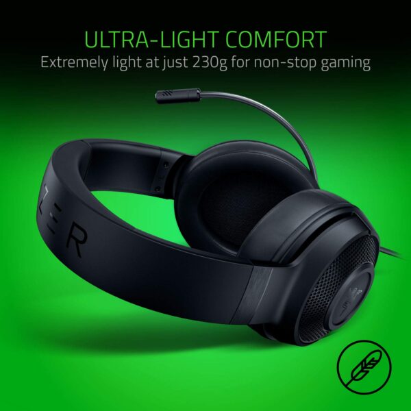 Razer Kraken X Lite Headset Wired Head-Band Gaming Black, W128262787 (Head-Band Gaming Black)
