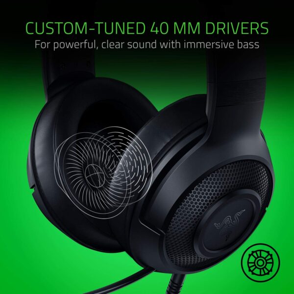 Razer Kraken X Lite Headset Wired Head-Band Gaming Black, W128262787 (Head-Band Gaming Black)