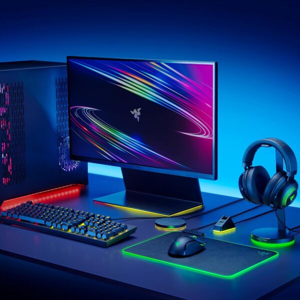 Razer Mouse Dock Chroma - RGB Lighting Charging Dock for DeathAdder V2 Pro, Viper Ultimate, Basilisk Ultimate, Naga Pro (Charging Station, Gecko Non-Slip feet) Black
