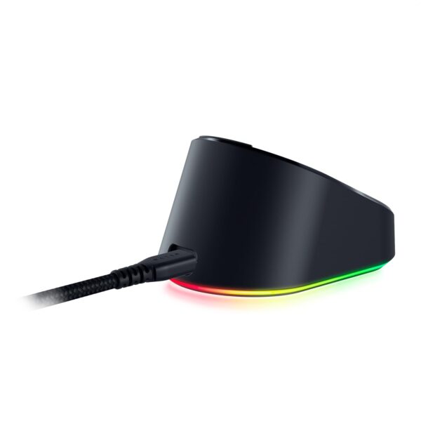 Razer Mouse Dock Pro & Charging Puck - Magnetic wireless charging base and charging module for compatible mice (magnetic dock with charging status RGB lighting, non-slip gecko...
