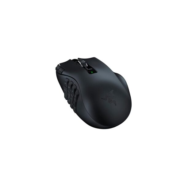 Razer Naga V2 HyperSpeed - Ergonomic Wireless MMO Gaming Mouse (19 Programmable Buttons, Wireless 2.4GHz, Bluetooth, Up to 250 Hours, Focus Pro 30K Optical Sensor) Black