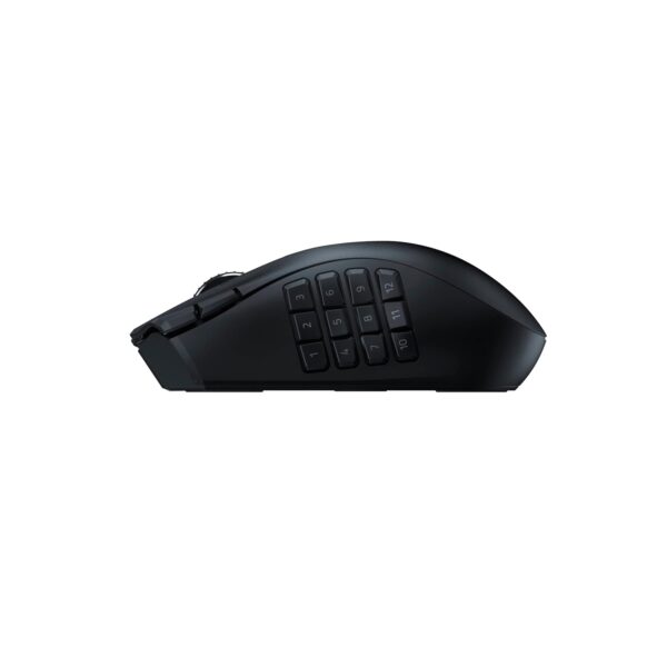 Razer Naga V2 HyperSpeed - Ergonomic Wireless MMO Gaming Mouse (19 Programmable Buttons, Wireless 2.4GHz, Bluetooth, Up to 250 Hours, Focus Pro 30K Optical Sensor) Black