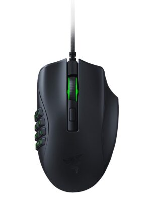 Razer Naga X Wired MMO Gaming Mouse: 18K DPI Optical Sensor - 2nd Generation Razer Optical Switch - Chroma RGB Lighting - 16 Programmable Buttons - 85g - Classic Black