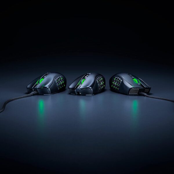 Razer Naga X Wired MMO Gaming Mouse: 18K DPI Optical Sensor - 2nd Generation Razer Optical Switch - Chroma RGB Lighting - 16 Programmable Buttons - 85g - Classic Black