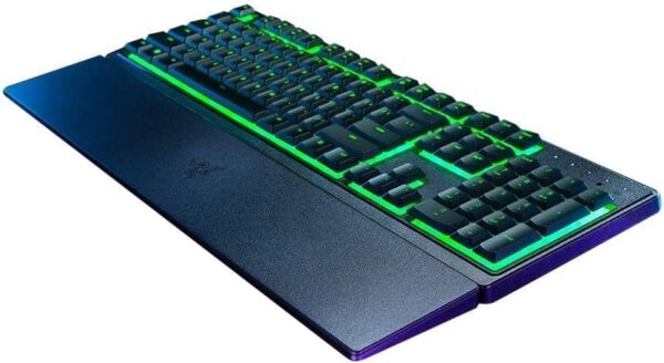 Razer Ornata V3 X - Flat Mecha-Membrane Gaming Keyboard (Silent Membrane Switches, Ergonomic Palm Rest, Keycaps Anti-UV Coating) QWERTZ DE-Layout | Black