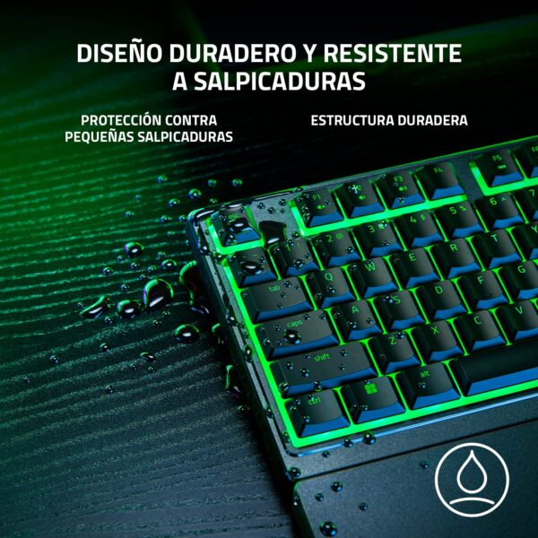 Razer Ornata V3 X Low Profile Gaming Keyboard (Silent Membrane Switch, UV-Coated Keys, Durable and Leak-Proof Design), ES Design, Black