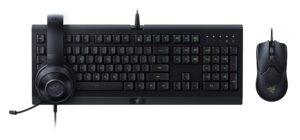 Razer Power Up Bundle - Esports playset consisting of a Razer Cynosa Lite keyboard (Qwertz DE layout), a Razer Viper mouse and a Razer Kraken X Lite headphones, black