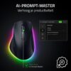 Razer Pro Click V2 - Wireless ergonomic mouse - AI Prompt Assist - 30K optical sensor - 3.5 months battery life (14 zones Chroma RGB, HyperScroll tilting mouse wheel) Black