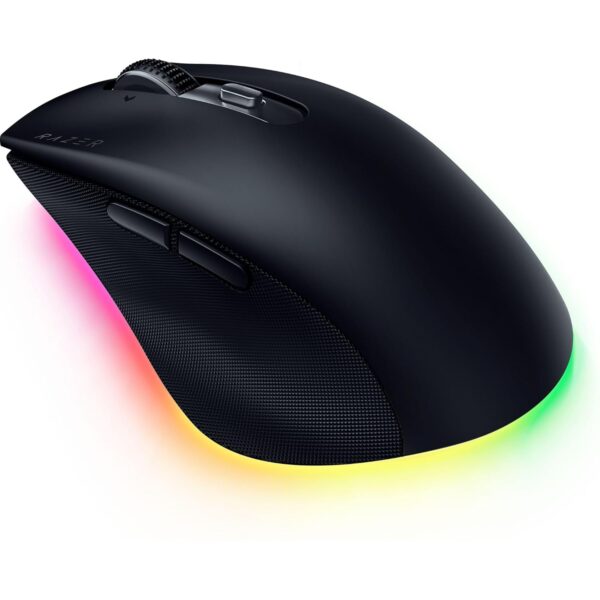 Razer Pro Click V2 - Wireless ergonomic mouse - AI Prompt Assist - 30K optical sensor - 3.5 months battery life (14 zones Chroma RGB, HyperScroll tilting mouse wheel) Black