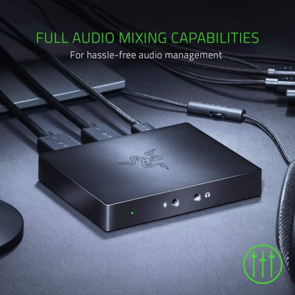 Razer Ripsaw HD - Game Capture Card voor professionele streaming (Full-HD 1080p opnamekaart, 60 FPS, 4K 60 FPS passhrough, Audio Mixer, HDMI 2.0, USB 3.0, microfoon- en...
