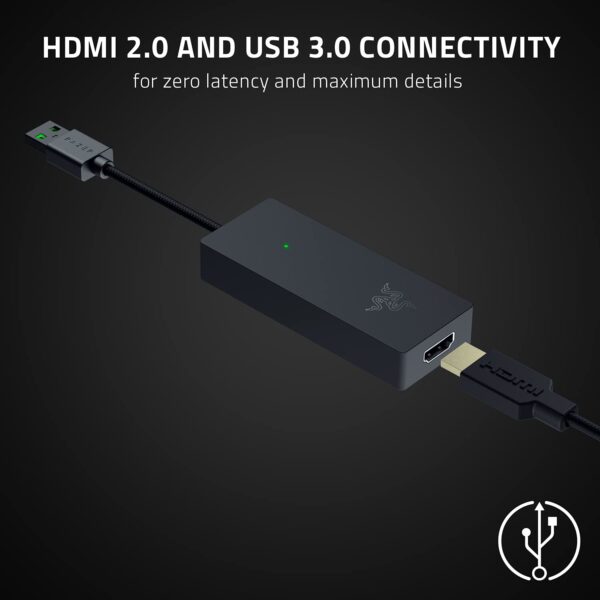 Razer Ripsaw X - USB-opnamekaart met 4K-camera-aansluiting voor volledige 4K-streaming (4K 30FPS-opname, HDMI 2.0, USB 3.0, Plug and Play, streamingsoftware configureerbaar,...
