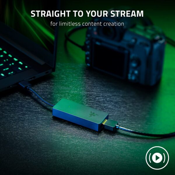 Razer Ripsaw X - USB-opnamekaart met 4K-camera-aansluiting voor volledige 4K-streaming (4K 30FPS-opname, HDMI 2.0, USB 3.0, Plug and Play, streamingsoftware configureerbaar,...