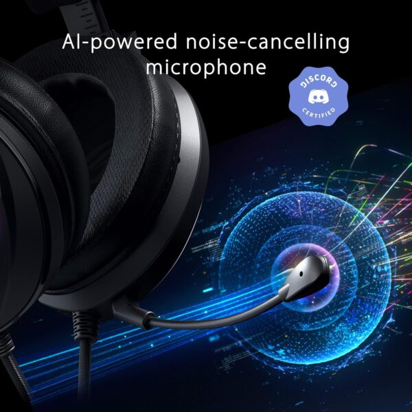 ROG Theta 7.1 Gaming Headset (AI Noise-Canceling Mic, 7.1 Surround Sound, ROG-thuisbioskwaliteit 7.1 DAC, ESS quad-drivers, voor PC Mac, PS4, Switch and slimme apparaten)