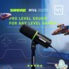 Shure MV6 USB Gaming Microphone, USB-C, Dynamic Microphone, Car Level Mode, Digital Popperstopper, for PC Gamers & Streamers MV6 Microphone, Desk Tripod with Round Foot, 1m...