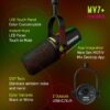 Shure MV7+ Podcast Microphone-Enhanced Audio, LED Touch Panel, USB-C & XLR Outputs, Auto Level Mode, Digital Pop Filter, Reverb Effects, Podcasting, Streaming, Recording - Black